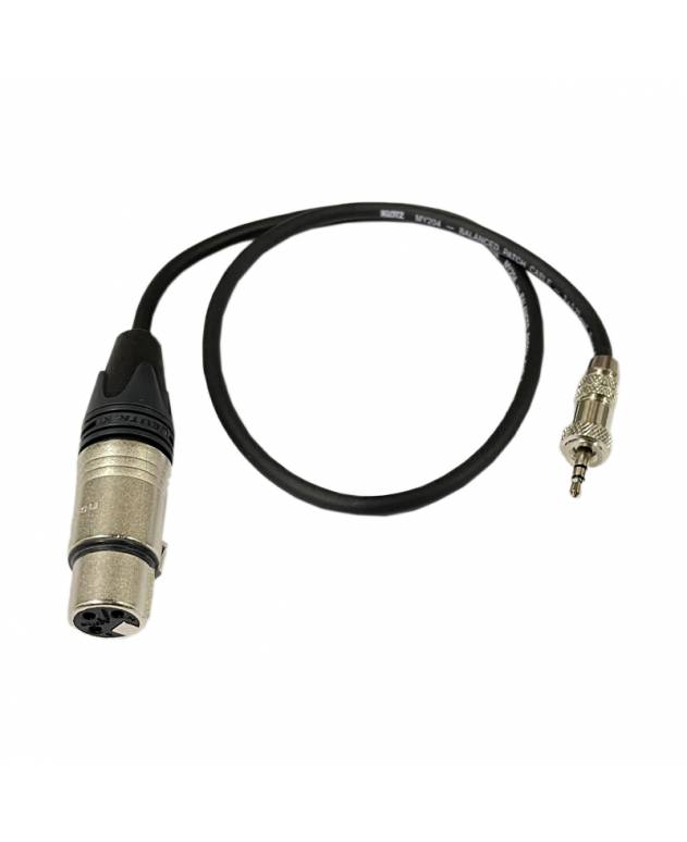 Audio Cable with Neutrik XLR Female to 3.5mm Locking Connector, 1 feet