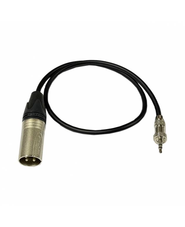 Audio Cable with Neutrik XLR Male to 3.5mm Locking Connector, 1 feet