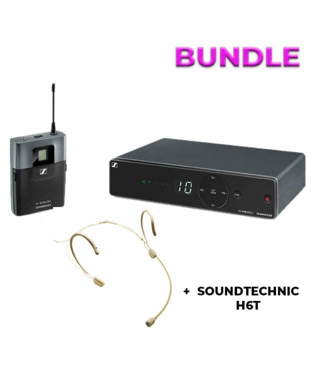 Sennheiser XSW1 Wireless Bodypack System + Soundtechnic H6T Headset (Bundle Set)