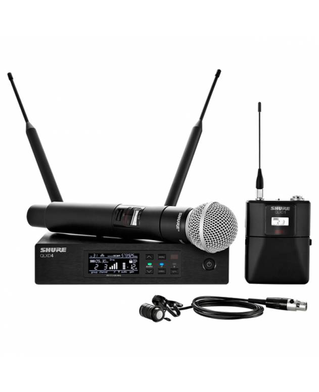 Shure QLXD124/85 Handheld and Lavalier Combo Digital Wireless Microphone System