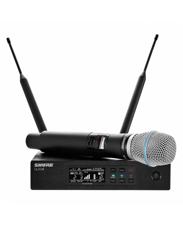 Shure QLXD24/B87A Digital Wireless Handheld Condenser Microphone System with BETA87A Capsule