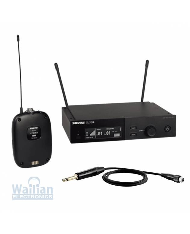 Shure SLXD14 Digital Wireless Guitar System with WA305 Instrument Cable