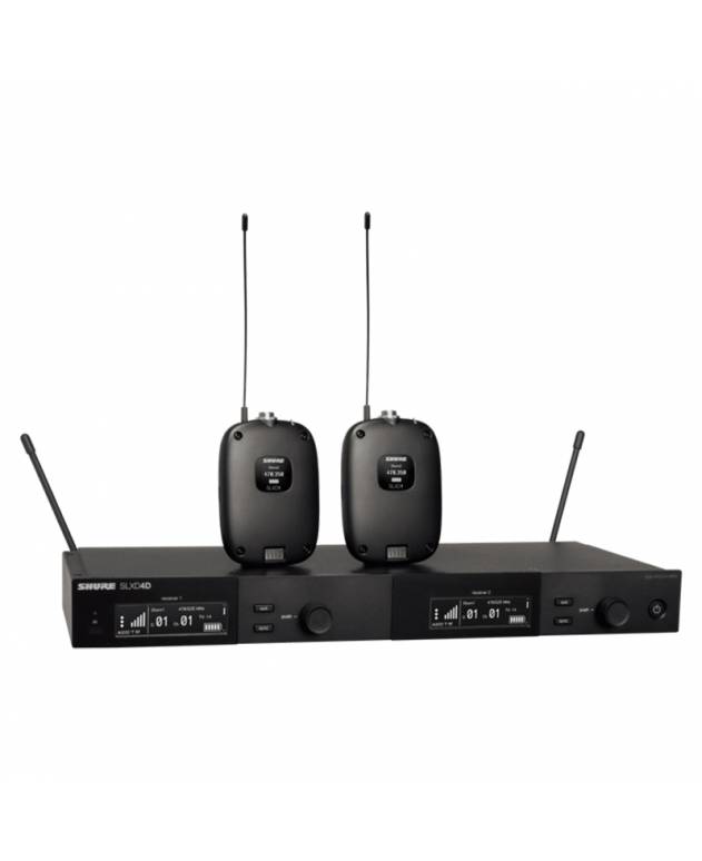 Shure SLXD14D Dual Digital Wireless System with 2 SLXD1 (Without Microphone)