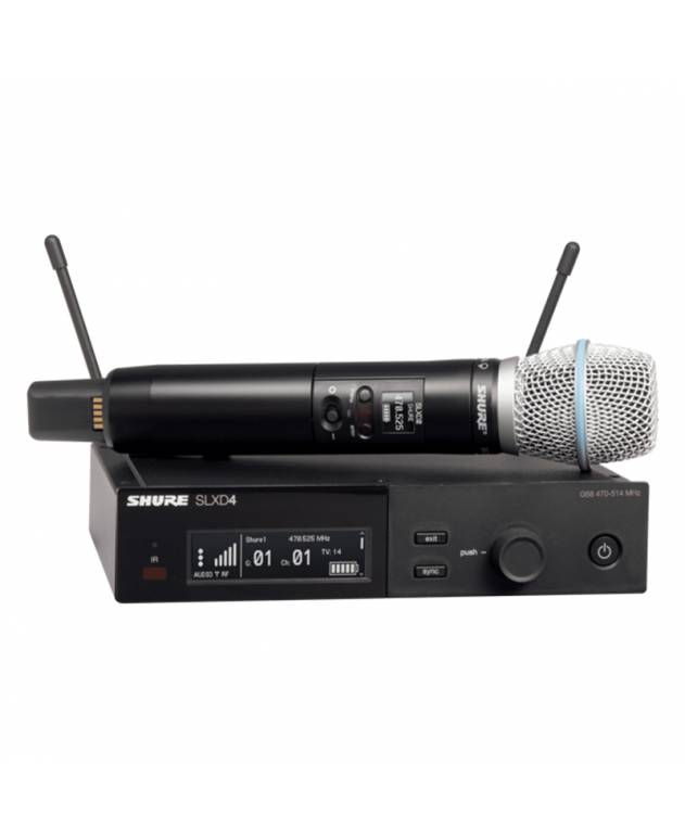 Shure SLXD24/B87A Digital Wireless Handheld Microphone System with BETA87A Capsule