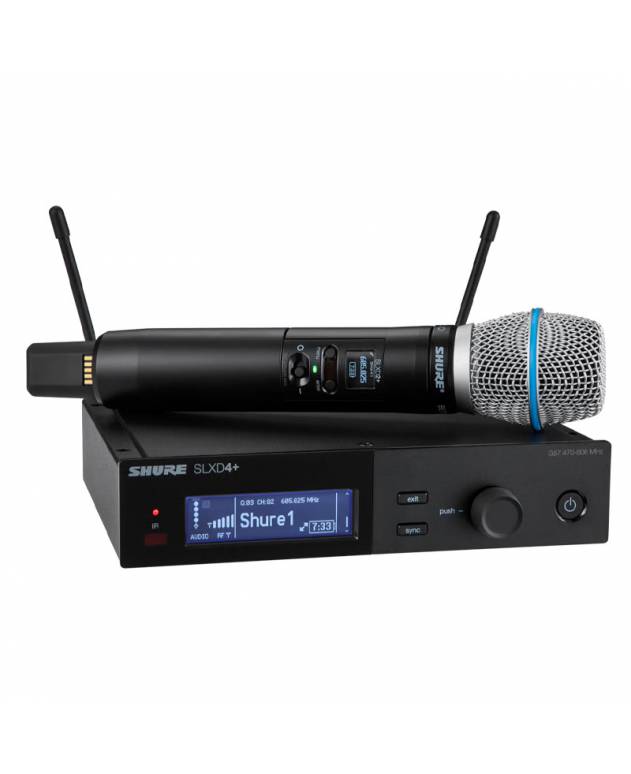 Shure SLXD24+/B87A Digital Wireless Handheld Microphone System with BETA87A Capsule (Band: G66) - SLXD+