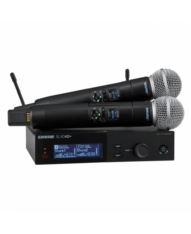 Shure SLXD24D+/58 Dual Digital Wireless Handheld Mic System with 2 SLXD2+/58, Dual, SM58 Capsule (Band: G66) - SLXD+